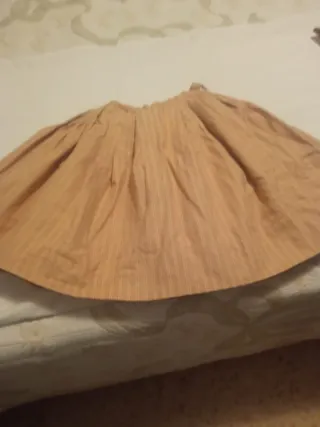 Falda regional niña naranja y rosa