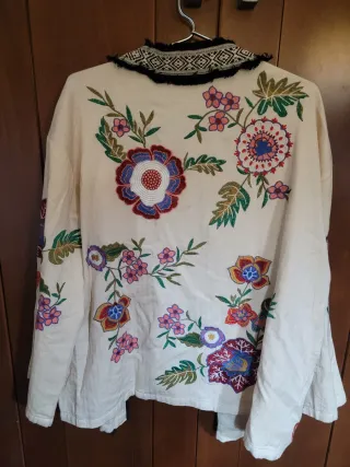 Chaqueta India Bordada Talla Única
