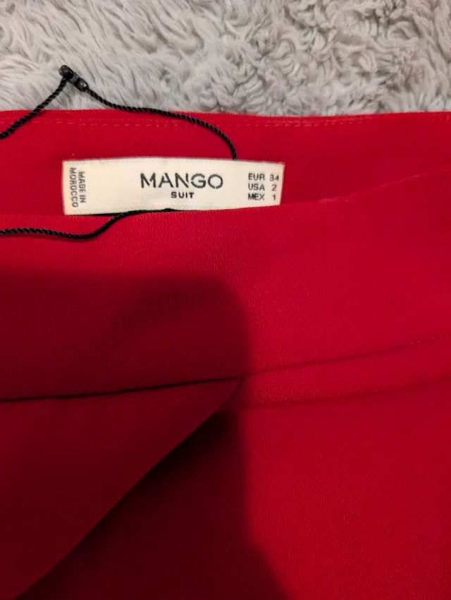 Falda Mango Talla 34(XS) Roja