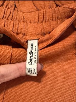 Pantalones anchos elegantes color naranja