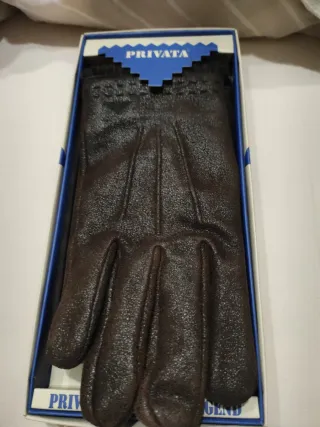 Guantes de piel Privata Marrón Hombre t.9