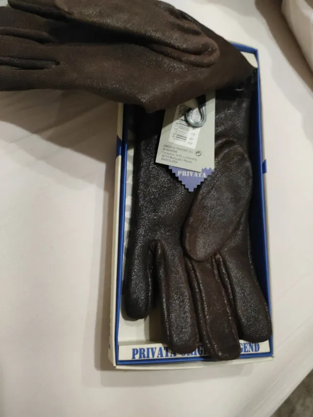 Guantes de piel Privata Marrón Hombre t.9