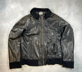 Chaqueta Cuero Tommy Hilfiger Vintage Negra