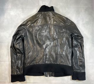 Chaqueta Cuero Tommy Hilfiger Vintage Negra