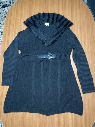 Chaqueta de punto negra mujer