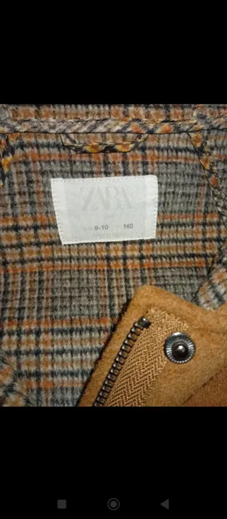 Abrigo capa Zara con capucha marrón talla única