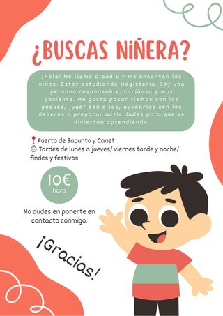 Niñera cariñosa y responsable