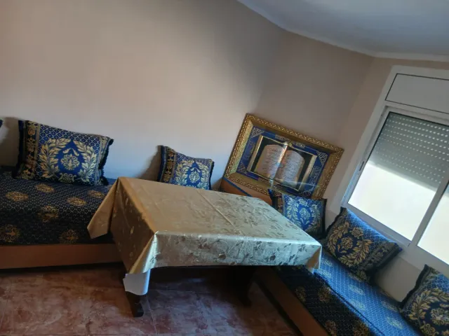 Sofá Marroquí Azul y Dorado