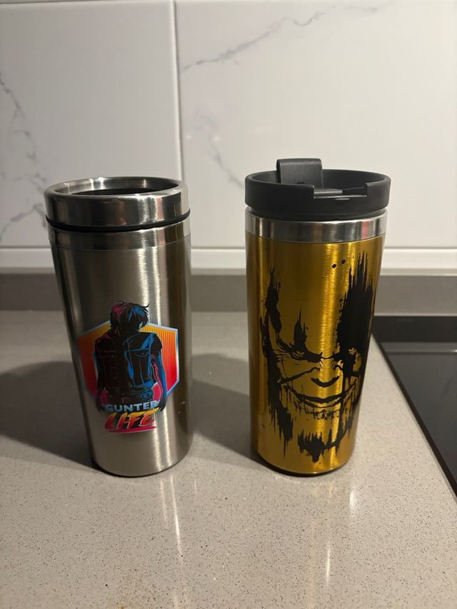 Taza viaje Thanos y ready player one termo vaso