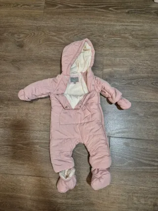 Mono invierno bebé 3-6 meses rosa