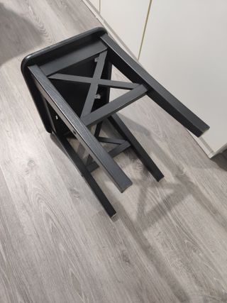 Taburete negro Ikea Ingolf. Descontinuado.