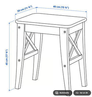 Taburete negro Ikea Ingolf. Descontinuado.