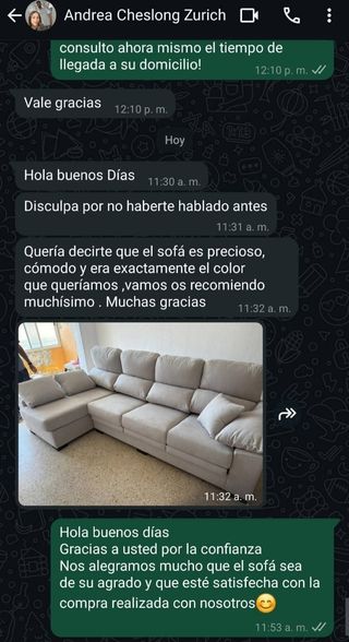 Sofá Chaiselongue Extraíble Directos de fábrica