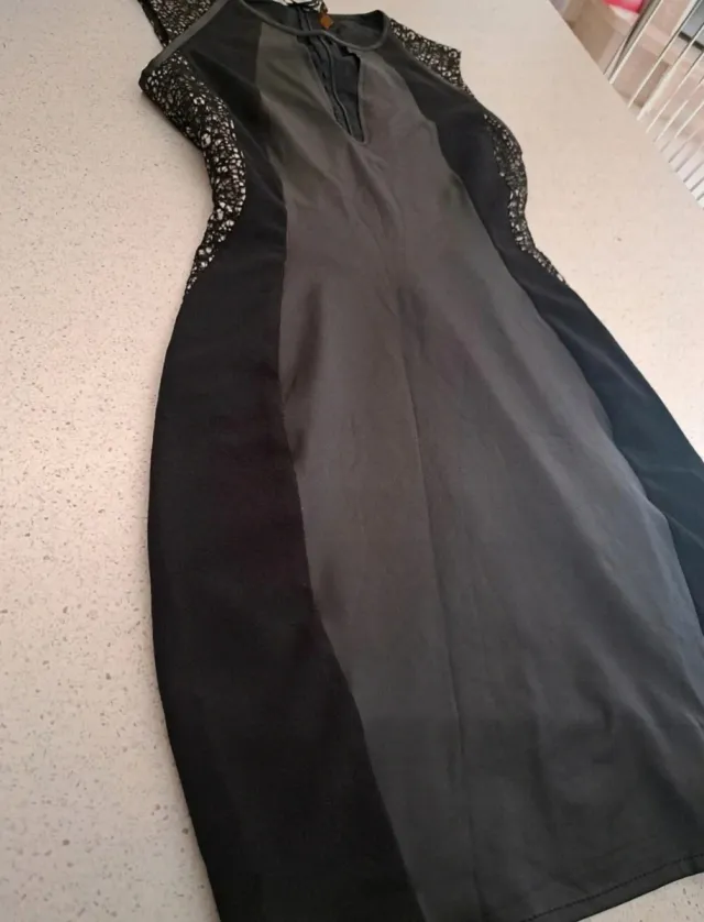 Abito donna nero con pizzo