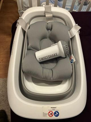 Bañera Bebé Plegable Twistshake con cojín/regadera