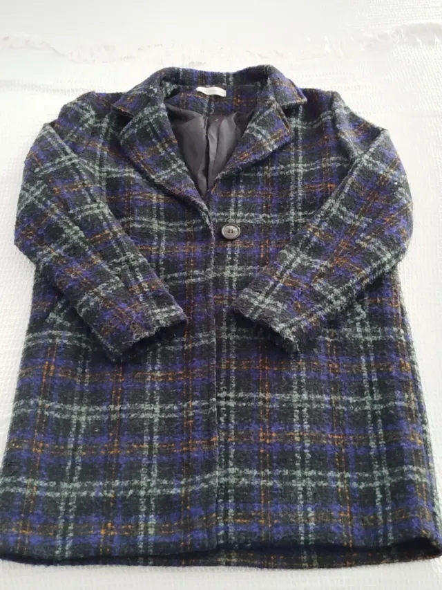 Abrigo paño cuadros