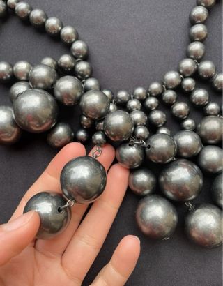 Collana Zara con sfere argento