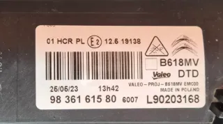 Faro Derecho Citroen C3 LED