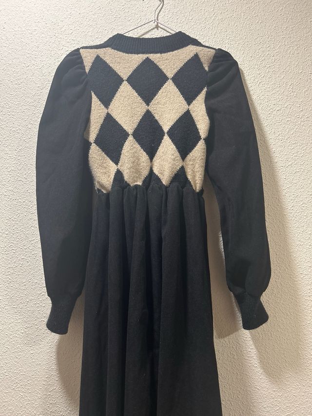 Vestido de punto invierno argyle