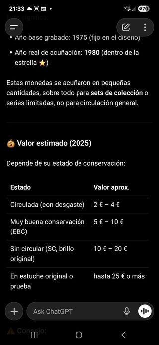 Lote 8 monedas 1 peseta 1975, *80 Juan Carlos I