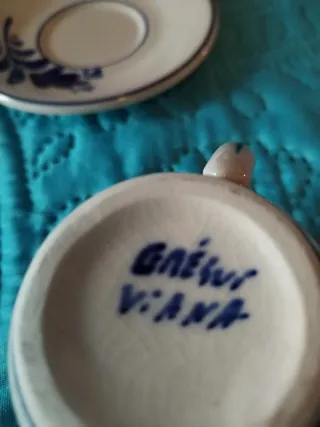 Conjunto Loiça de Viana Azul e Branco