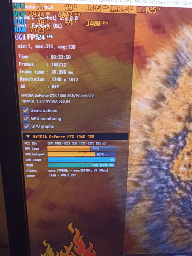 Tarjeta Gráfica GTX 1060 3GB