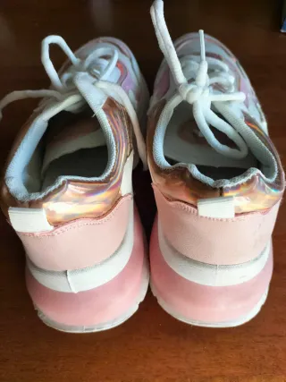 Scarpe da ginnastica donna rosa e bianche S/marca