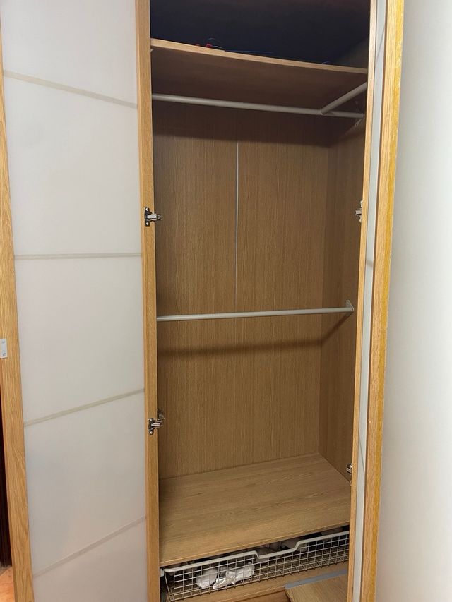 Armario de esquina madera y cristal