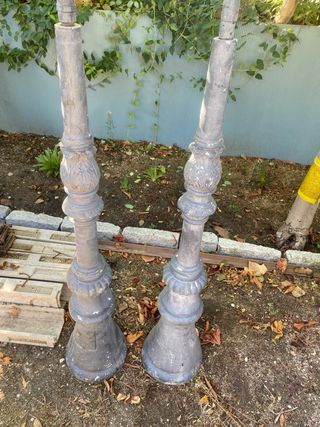 2 Farolas de forja antiguas