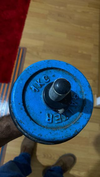 Disco de pesa 1kg azul
disco de pesa 8kg rojo 
