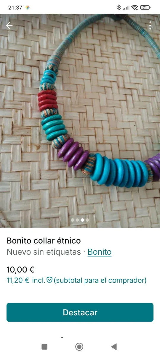 Collar étnico atrevido