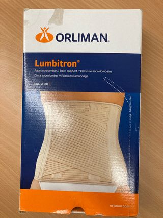 Faja Lumbar Orliman Lumbritron Talla Única