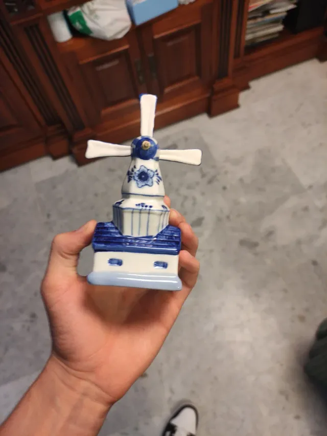 Molino de viento Delft azul