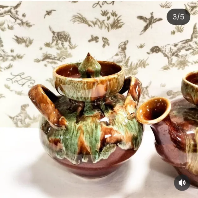 Juego Cerámica Vintage Tetera y Azucarero