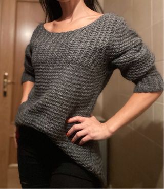 Jersey Hallhuber Mohair Gris Talla L