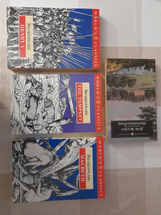 Libros Shakespeare y Jane Austen