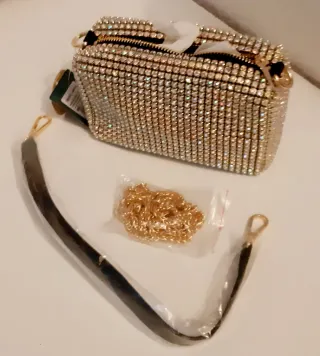 Bolsa preta com brilhantes DULCINEA HEREDIA