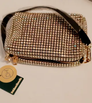 Bolsa preta com brilhantes DULCINEA HEREDIA