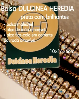 Bolsa preta com brilhantes DULCINEA HEREDIA