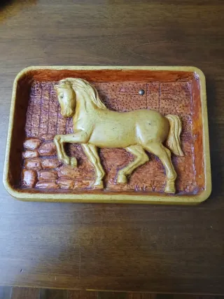 Bassorilievo A. Oggioni vintage cavallo