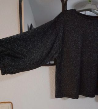 Top fiesta plateado talla única