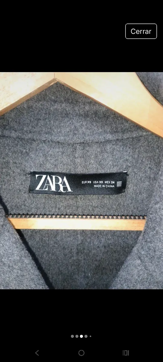 Abrigo Zara mujer gris