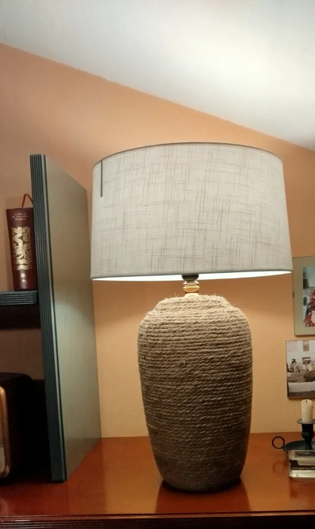 Lámpara Yute Grande. Nueva ...58x39cm