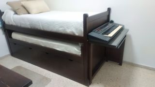 Mueble juvenil madera color wengue