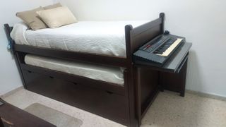 Mueble juvenil madera color wengue
