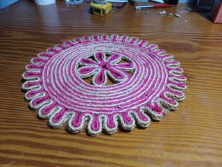 Salvamanteles Rafia Años 70 (Set 4)