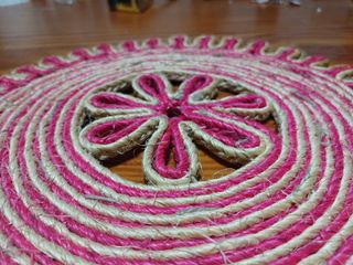 Salvamanteles Rafia Años 70 (Set 4)