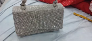 Borsa elegante argento nuova