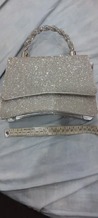 Borsa elegante argento nuova