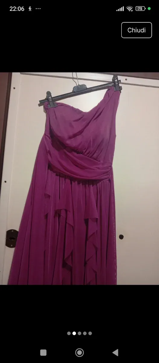 Abito da festa viola fucsia in tulle